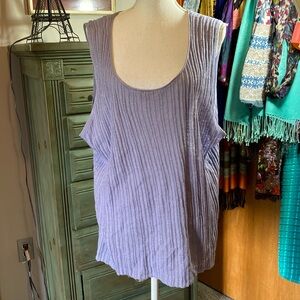 Eileen Fisher lavender sweater tank linen, 3X